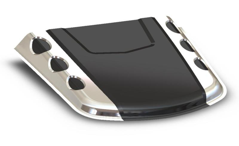 AVS Universal Hood Scoop - Smoke - 80012