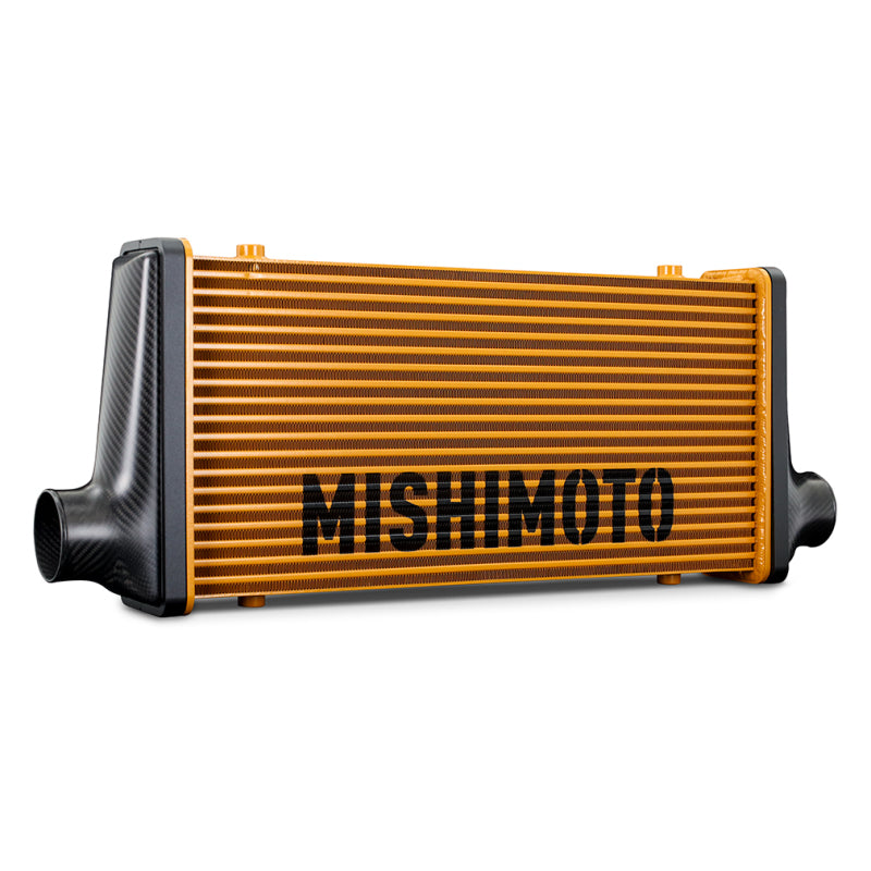 Mishimoto Universal Carbon Fiber Intercooler - Gloss Tanks - 450mm - MMINT-UCF-G4B-C-G