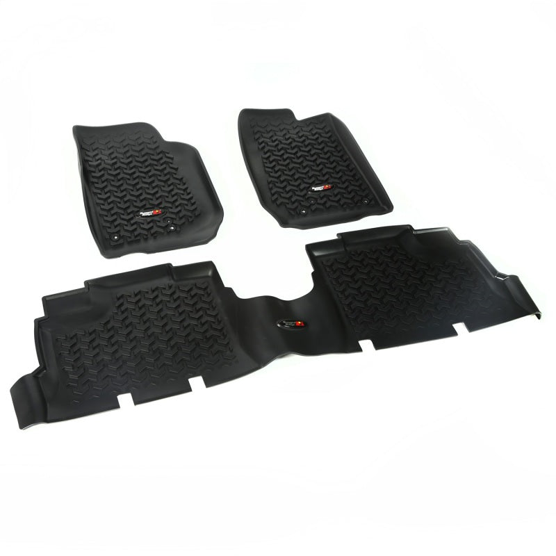 Rugged Ridge Floor Liner Front/Rear Black 2007-2018 Jeep Wrangler JK - 12987.04