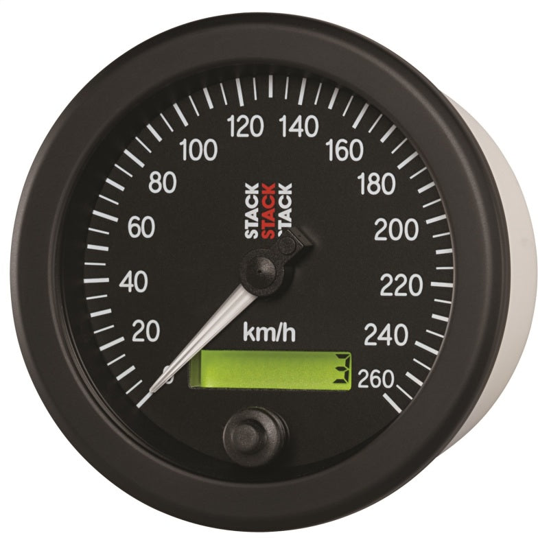 Autometer Stack 88mm 0-260 KM/H Electronic Speedometer - Black - ST3802