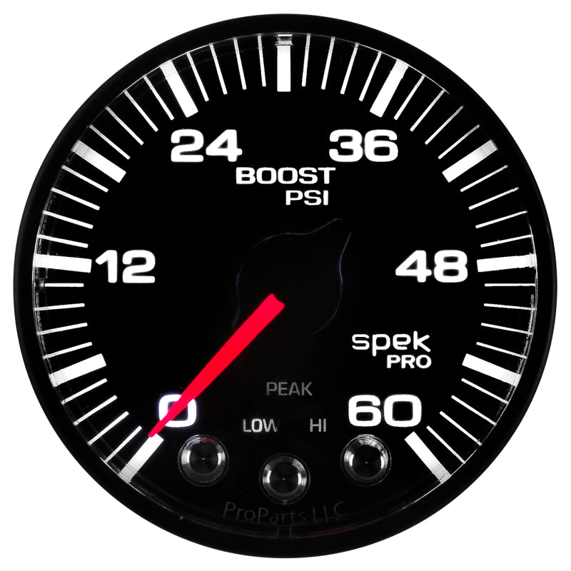 Autometer Spek-Pro 52.4mm 0-60 PSI Digital Stepper Motor Boost Gauge - P304328