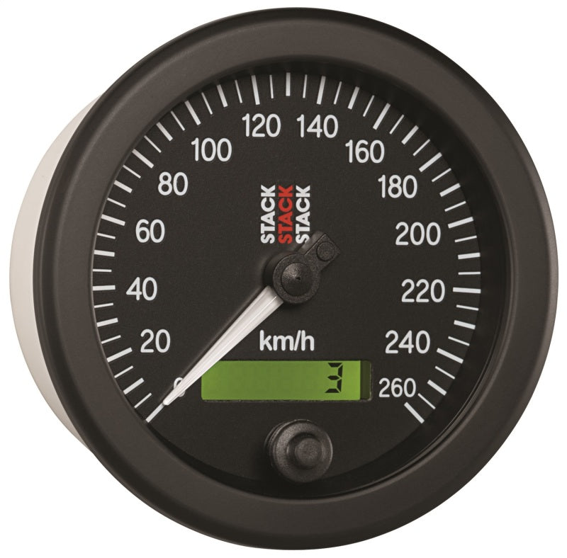 Autometer Stack 88mm 0-260 KM/H Electronic Speedometer - Black - ST3802