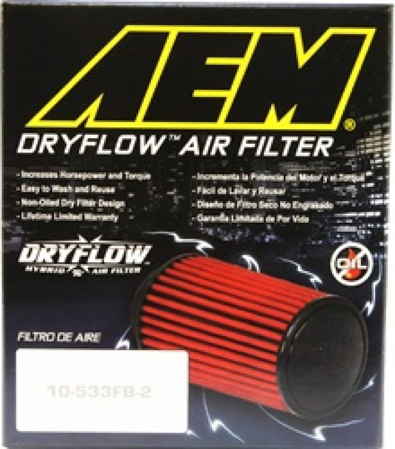 AEM 5 inch x 5 inch DryFlow Air Filter - 21-2073DK