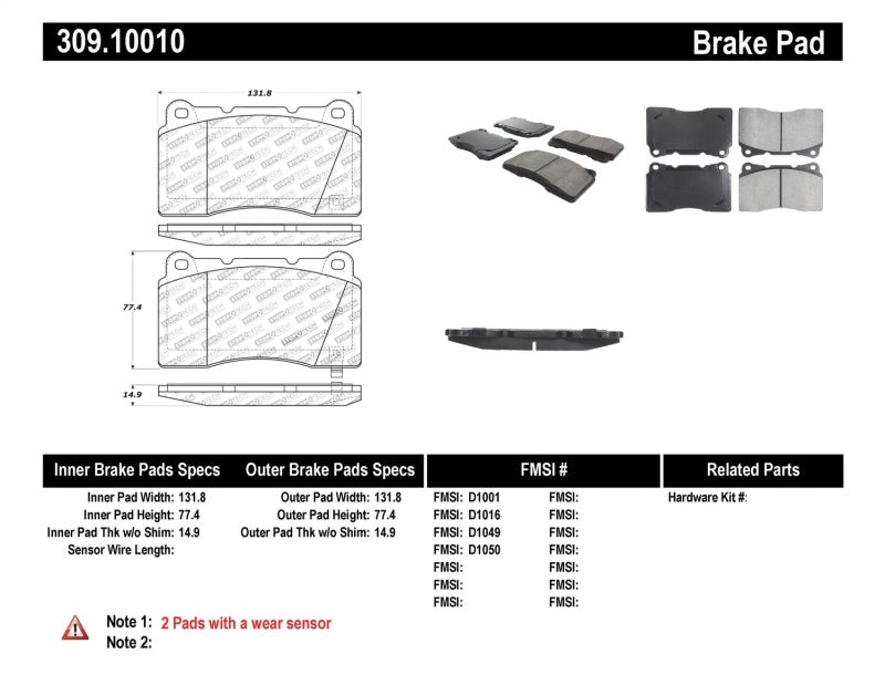 StopTech Performance 04-07 STi / 03-06 Evo / 08-10 Evo - 309.10010