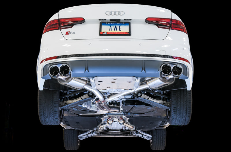 AWE Tuning Audi B9 S4 Touring Edition Exhaust - Non-Resonated - 3010-42056