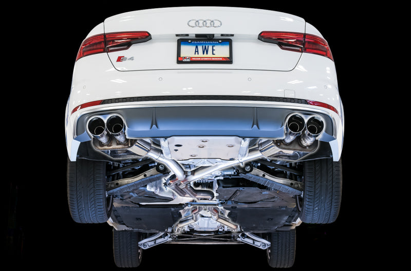 AWE Tuning Audi B9 S4 SwitchPath Exhaust - Non-Resonated (Silver - 3025-42030