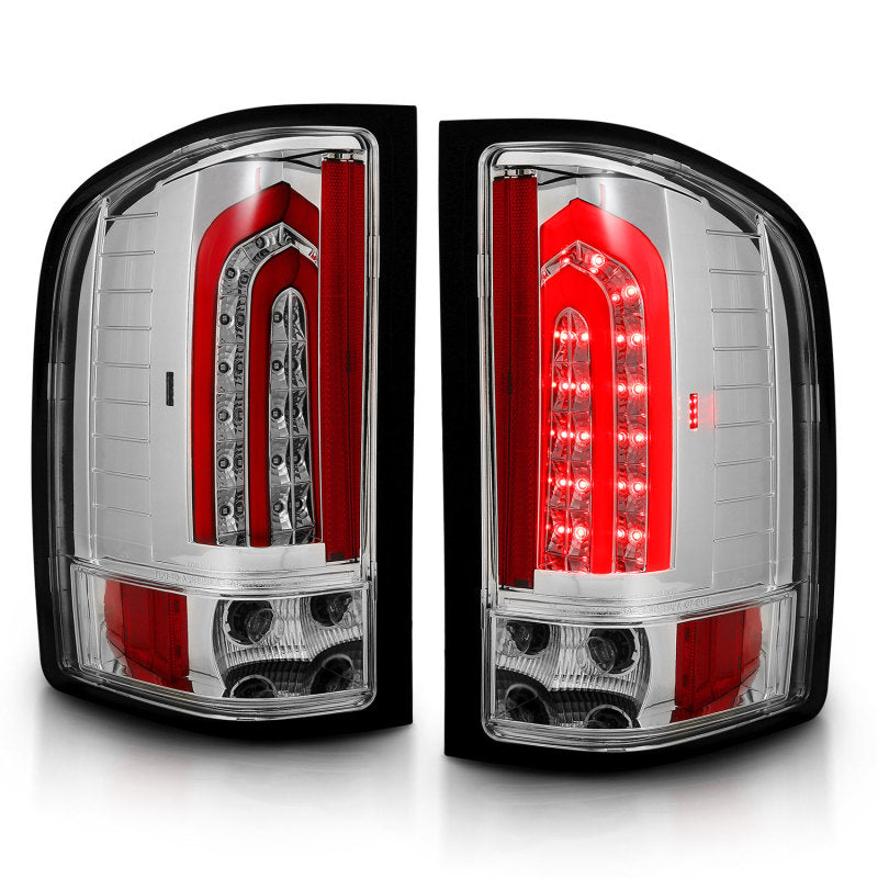 ANZO 2007-2013 Chevrolet Silverado 1500 LED Taillights Chrome - 321341