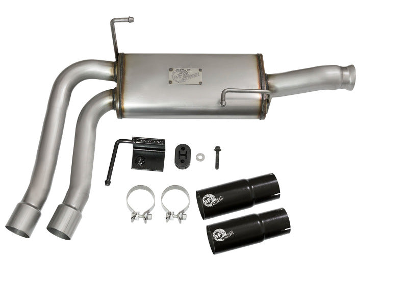 aFe Rebel Series CB Middle-Side Exit SS Exhaust w/ Black - 49-44070-B