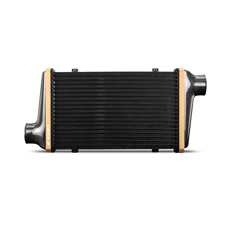 Mishimoto Universal Carbon Fiber Intercooler - Gloss Tanks - 450mm - MMINT-UCF-G4B-C-G