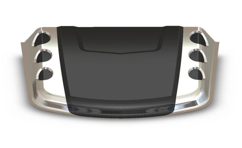 AVS Universal Hood Scoop - Smoke - 80012