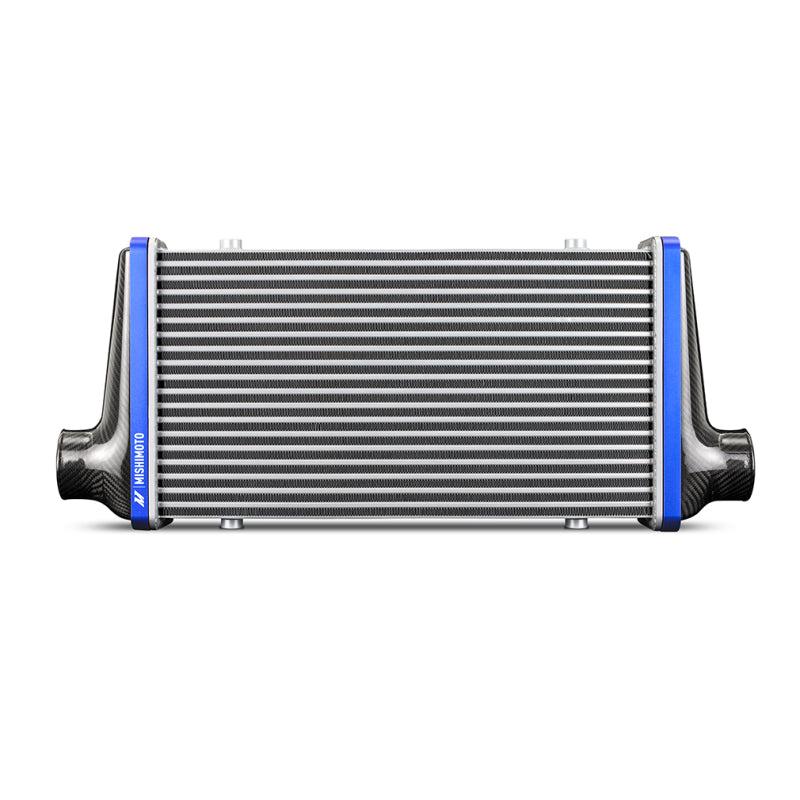 Mishimoto Universal Carbon Fiber Intercooler - Gloss Tanks - 450mm - MMINT-UCF-G4B-C-G