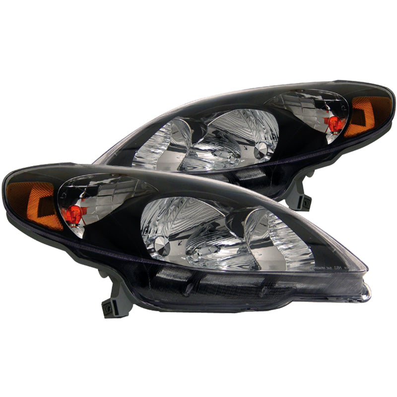 ANZO 2003-2008 Toyota Matrix Crystal Headlights Black - 121133