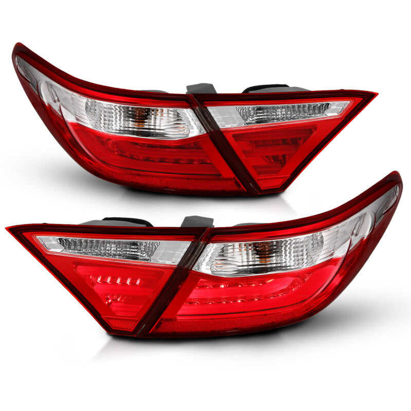 ANZO 2015-2016 Toyota Camry LED Taillights Red/Clear - 321335