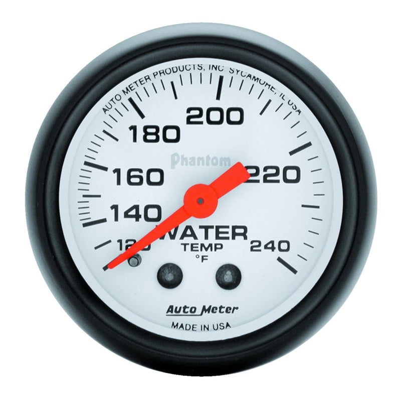 Autometer Phantom 52mm 120-240 Deg F Mechanical Water Temp Gauge - 5732