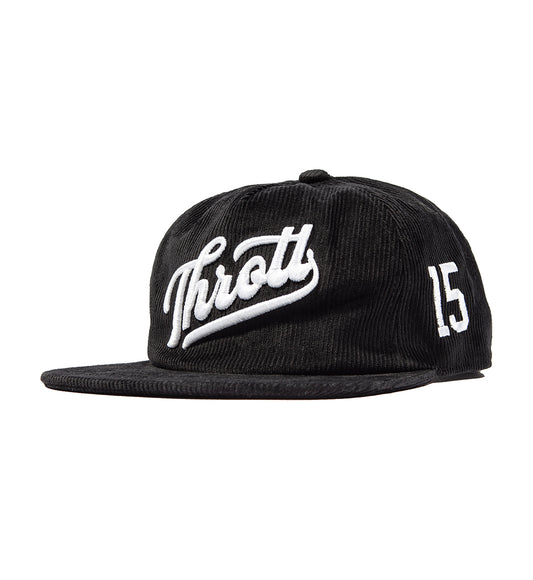 throtl Varsity corduroy snapback hat
