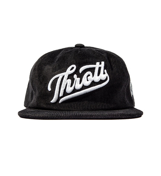 throtl Varsity corduroy snapback hat