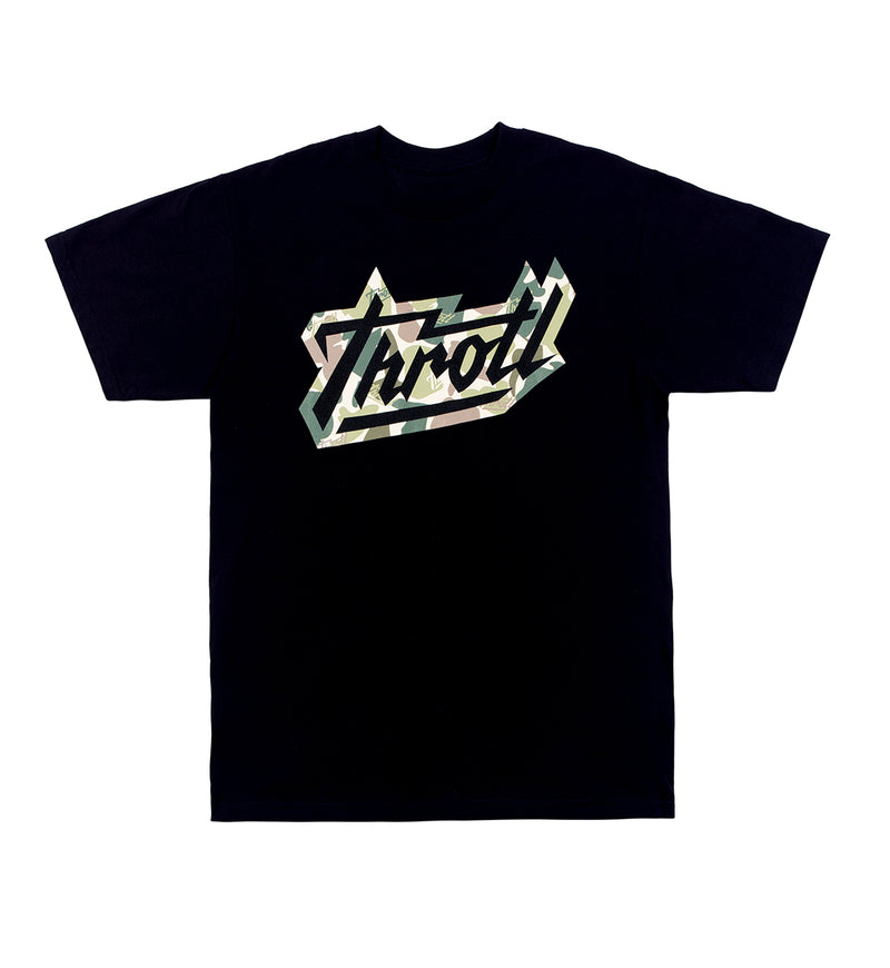 throtl Camo Razor Script Short Sleeve Tee