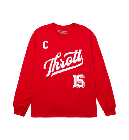 throtl Varsity Long sleeve Tee