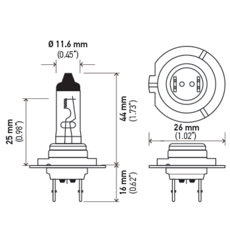 Hella Optilux H7 12V/55W XY Xenon Yellow Bulb - H71070702