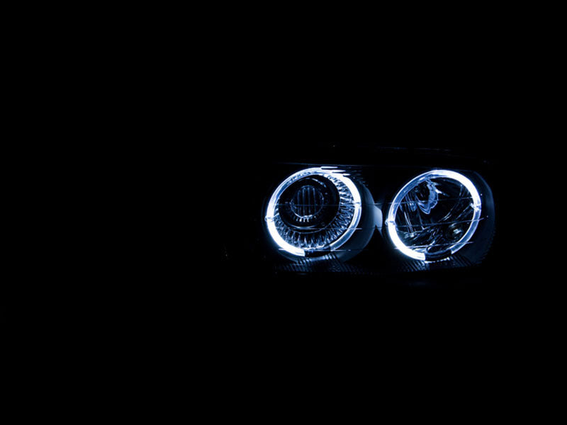 ANZO 1999-2006 Gmc Sierra 1500 Projector Headlights w/ Halo Black - 111192