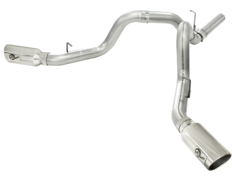 aFe MachForce XP Exhaust 4inch DP-Back All SS 2011-14 GM - 49-44043-P