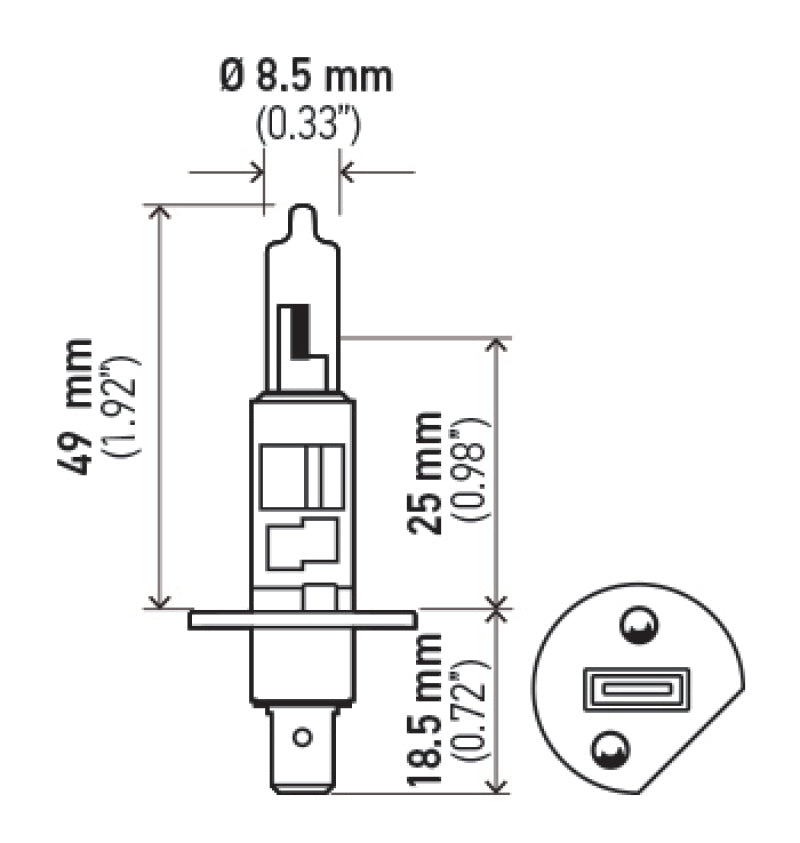 Hella Optilux H1 100W XB Extreme White Bulbs (Pair) - H71070227