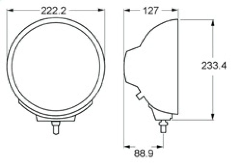 Hella Rallye 4000 series BlackEuro Beam 12V Halogen Lamp with - H12560031