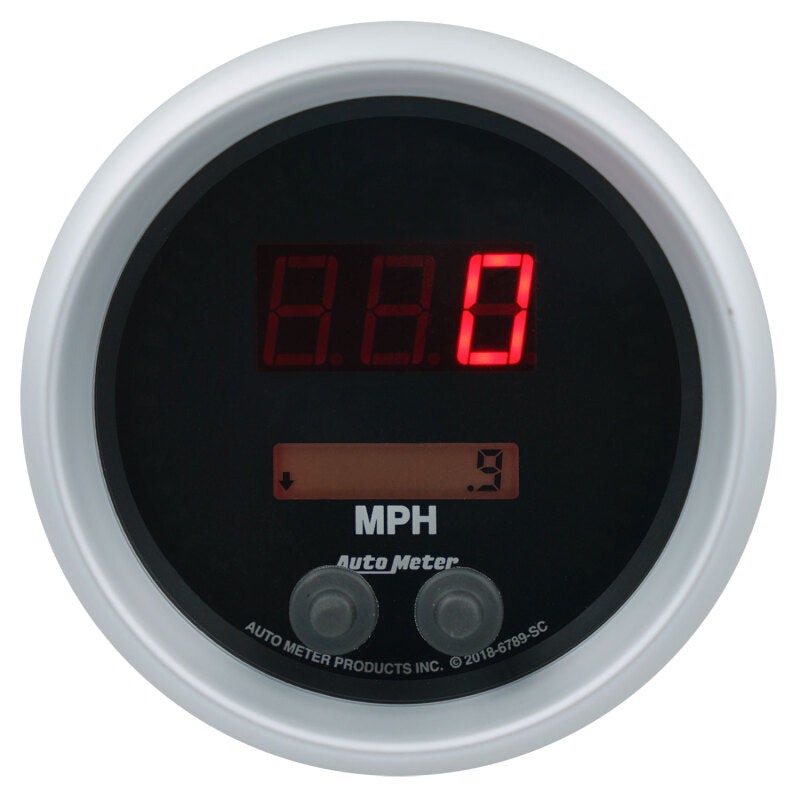 Autometer 85.7mm Black Switchable 260 MPH / 260 KM/H Speedometer - 6789-SC