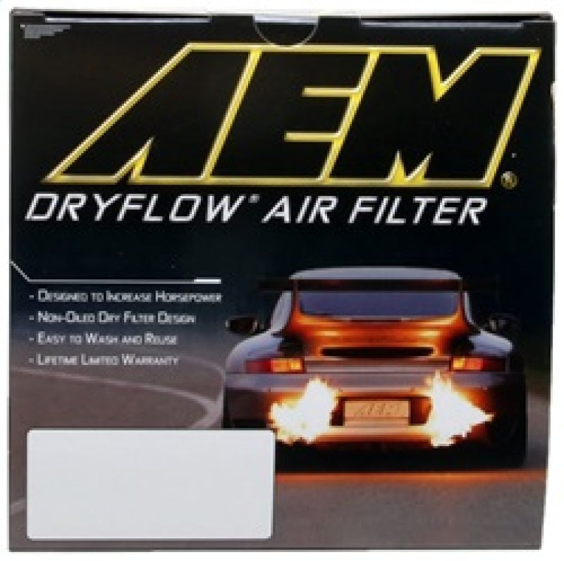 AEM 2-3/4in x 6-7/8in Oval DryFlow Air Filter - 21-2128DK