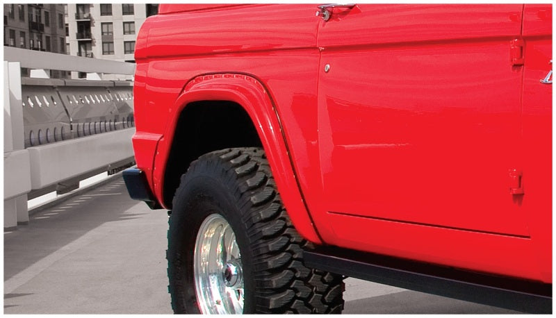 Bushwacker 66-77 Ford Bronco Cutout Style Flares 2pc - Black - 20002-07