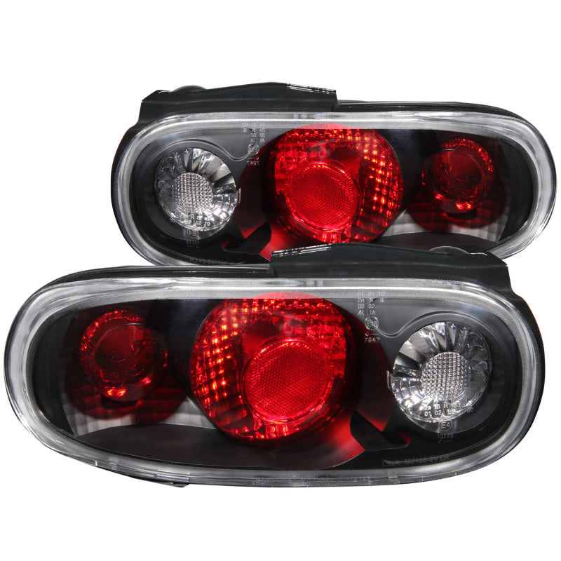 ANZO 1990-1997 Mazda Miata Taillights Black - 221077