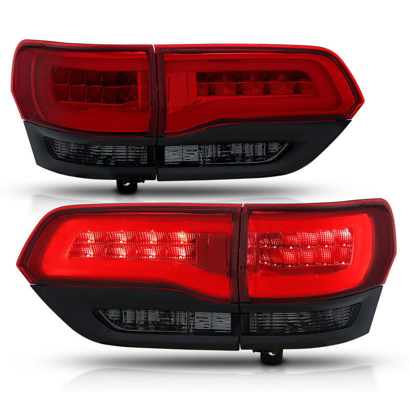 ANZO 2014-2016 Jeep Grand Cherokee LED Taillights Red/Smoke - 311269