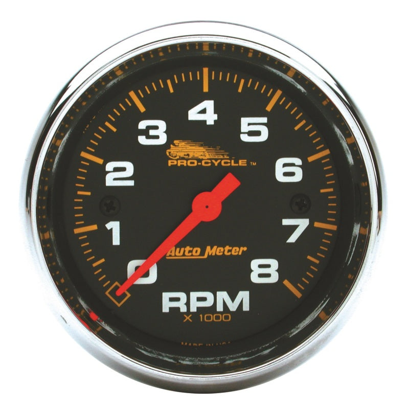 Autometer Pro-Cycle Gauge Tach 2 5/8in 8K Rpm 2&4 Cylinder - 19304