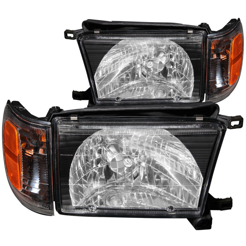 ANZO 1999-2002 Toyota 4Runner Crystal Headlights Black - 111077