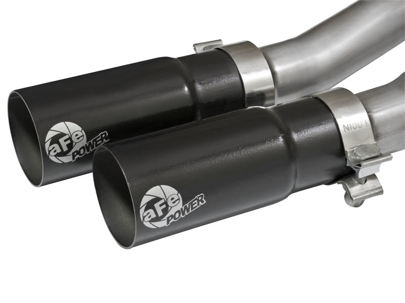 aFe Rebel Series CB Middle-Side Exit SS Exhaust w/ Black - 49-44070-B