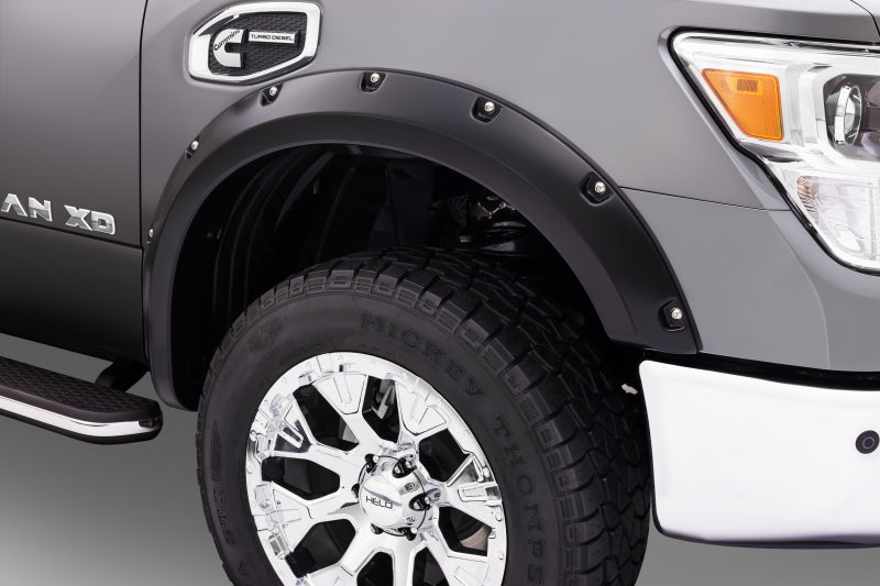 Bushwacker 16-18 Nissan Titan XD Pocket Style Flares 4pc 78.0in - 70909-02