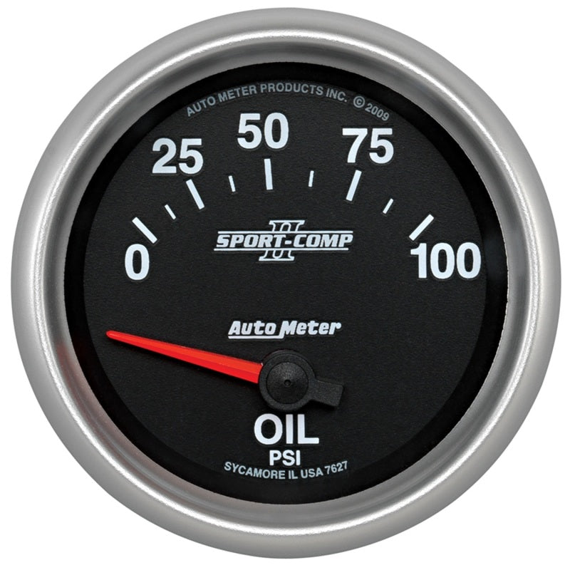 Autometer Sport-Comp II 0-100 PSI Short Sweep Electronic Oil Pressure - 7627