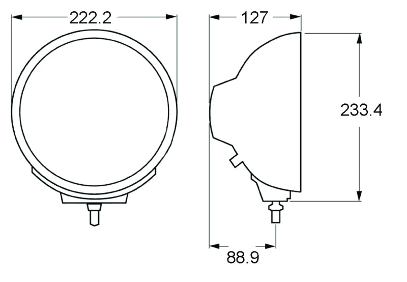 Hella Rallye 4000 series BlackEuro Beam 12V Halogen Lamp with - H12560031