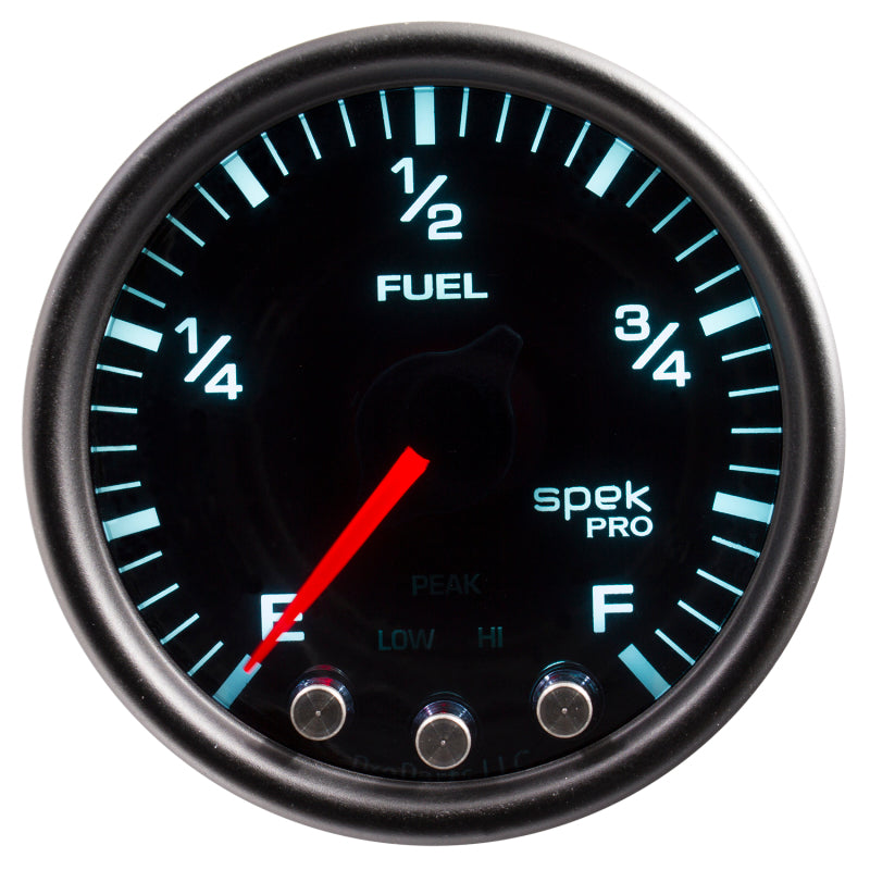 Autometer Spek-Pro Gauge Fuel Level 2 1/16in 0-270 Programmable Blk/Smoke/Blk - P31252