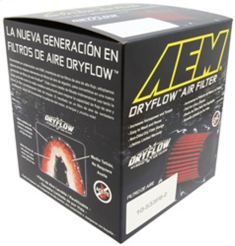 AEM Dryflow Air Filter 2.75in X 5in Dryflow- w/Hole - 21-202D-HK