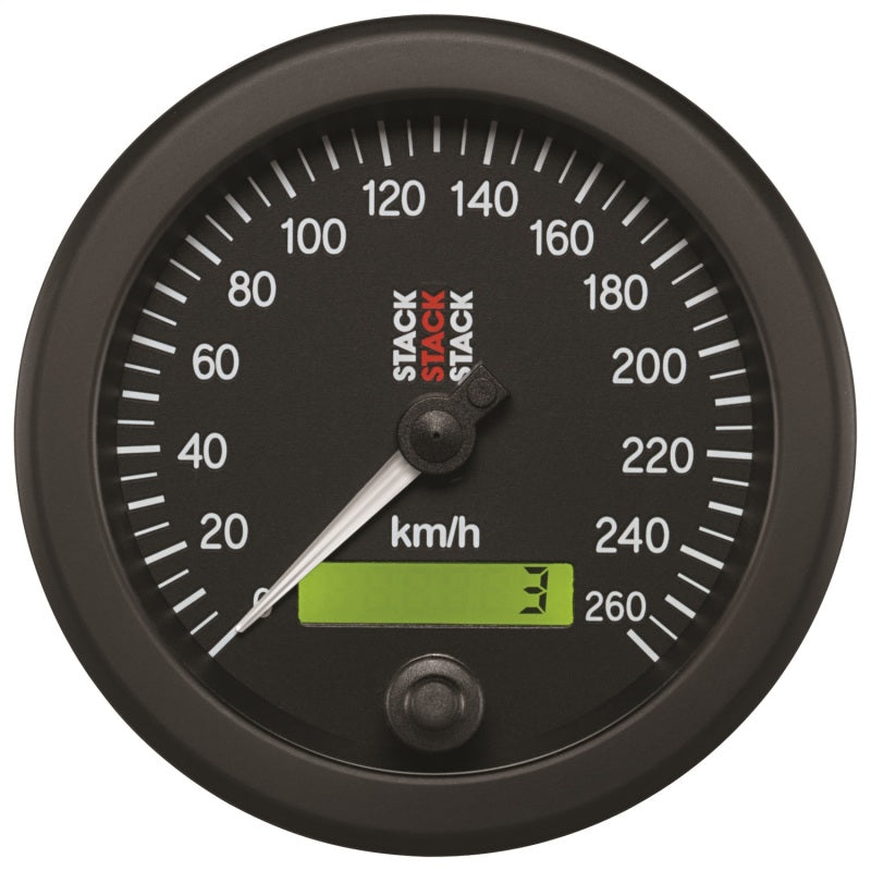 Autometer Stack 88mm 0-260 KM/H Electronic Speedometer - Black - ST3802