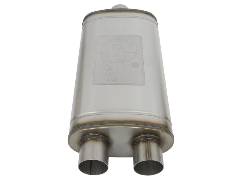 aFe MACHForce XP SS Muffler 3in Center Inlet / 3in - 49M00015