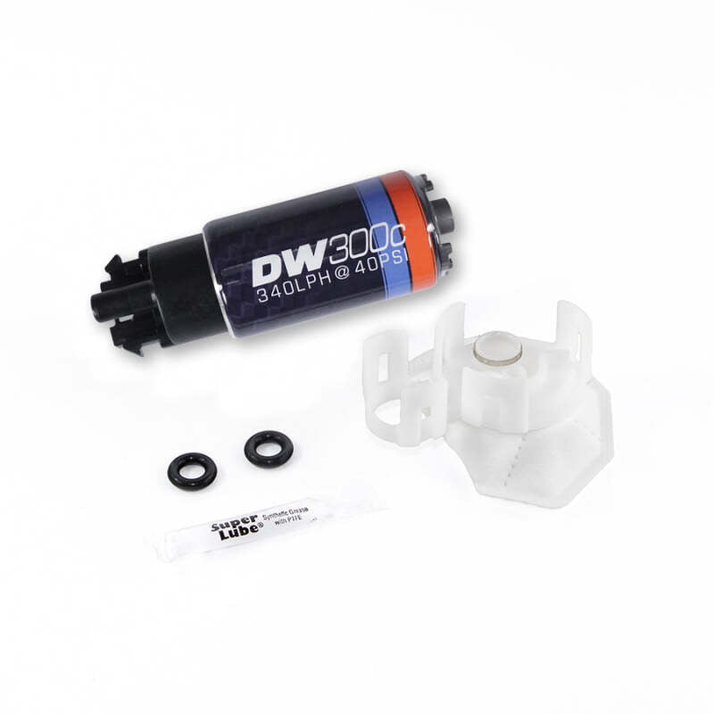 DeatschWerks 340lph DW300C Compact Fuel Pump w/Install Kit 08-15 Mitsubishi - 9-307-1026