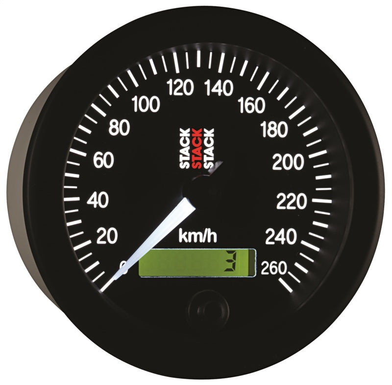 Autometer Stack 88mm 0-260 KM/H Electronic Speedometer - Black - ST3802