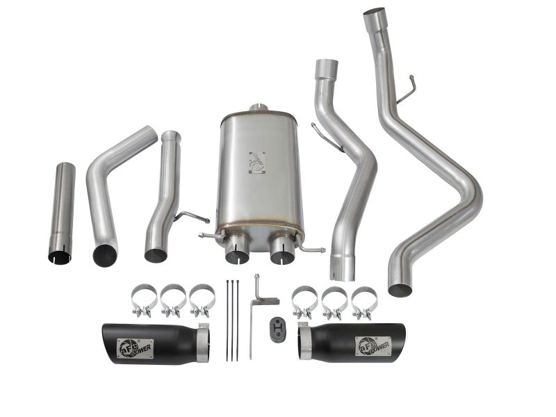 aFe MACH Force-Xp 3in CB SS Dual Exhaust w/Black Tips - 49-44071-B