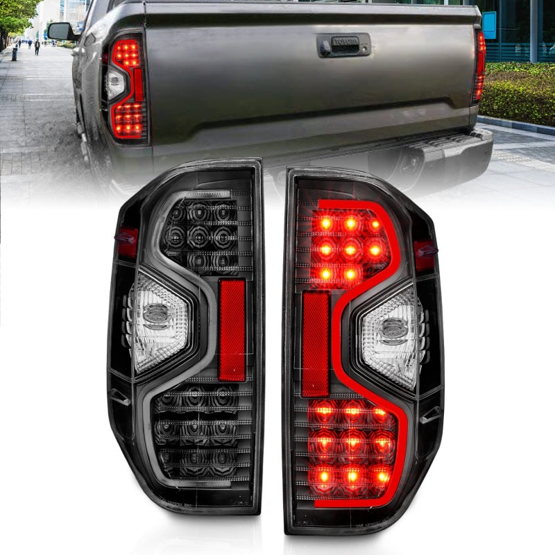 ANZO 2014-2015 Toyota Tundra LED Taillights Black - 311233