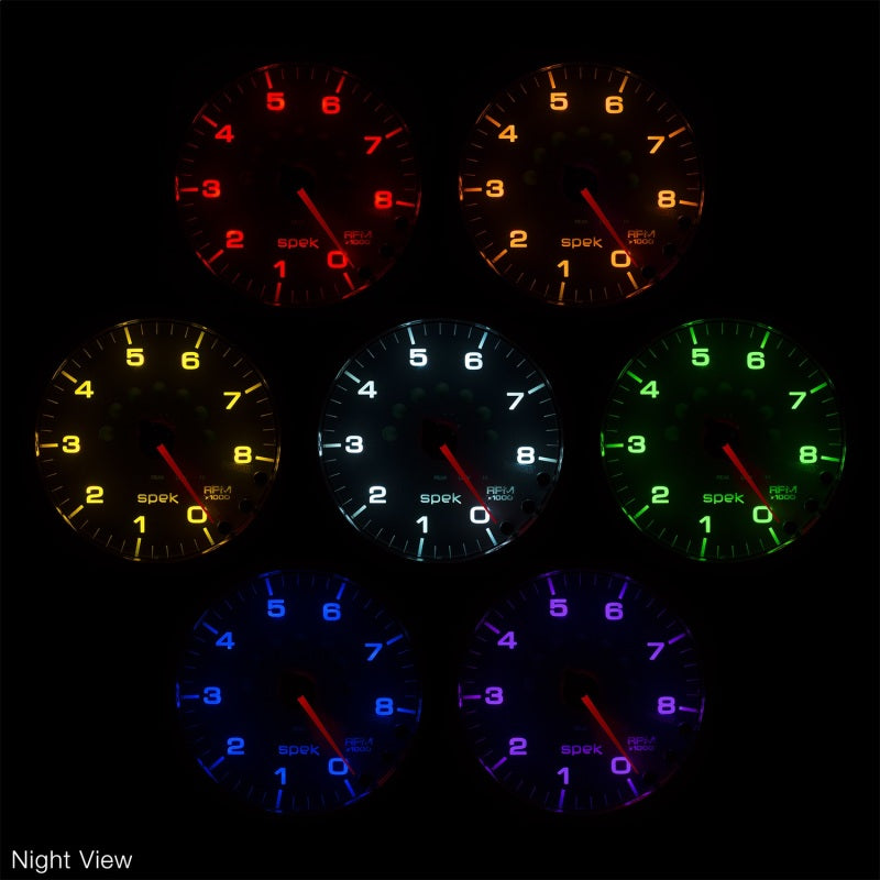 Autometer Spek-Pro Gauge Tachometer 5in 8K Rpm W/Shift Light & - P23821