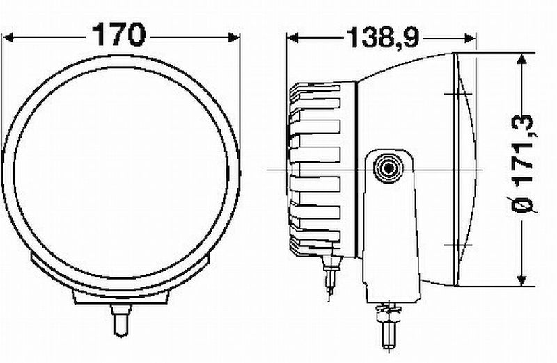 Hella Rallye 4000i Xenon Pencil Beam Compact - 6.693in Dia - 009094321