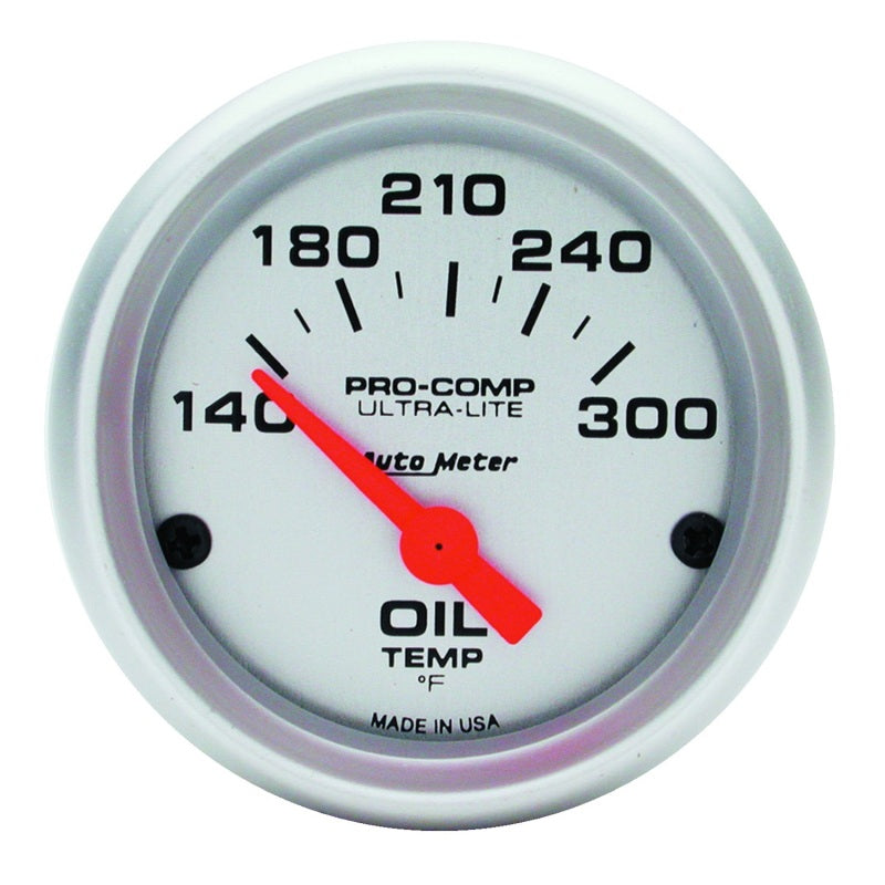 Autometer Ultra-Lite 52mm 140-300 Deg F Electronic Oil Temperature Gauge - 4348