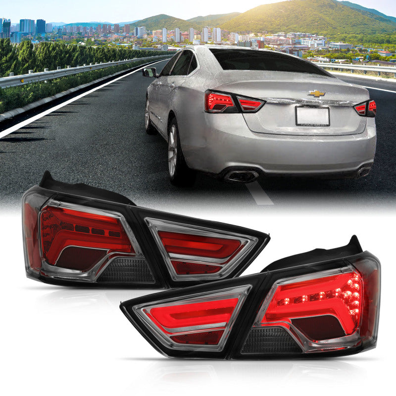 ANZO 14-18 Chevrolet Impala LED Taillights Smoke - 321345